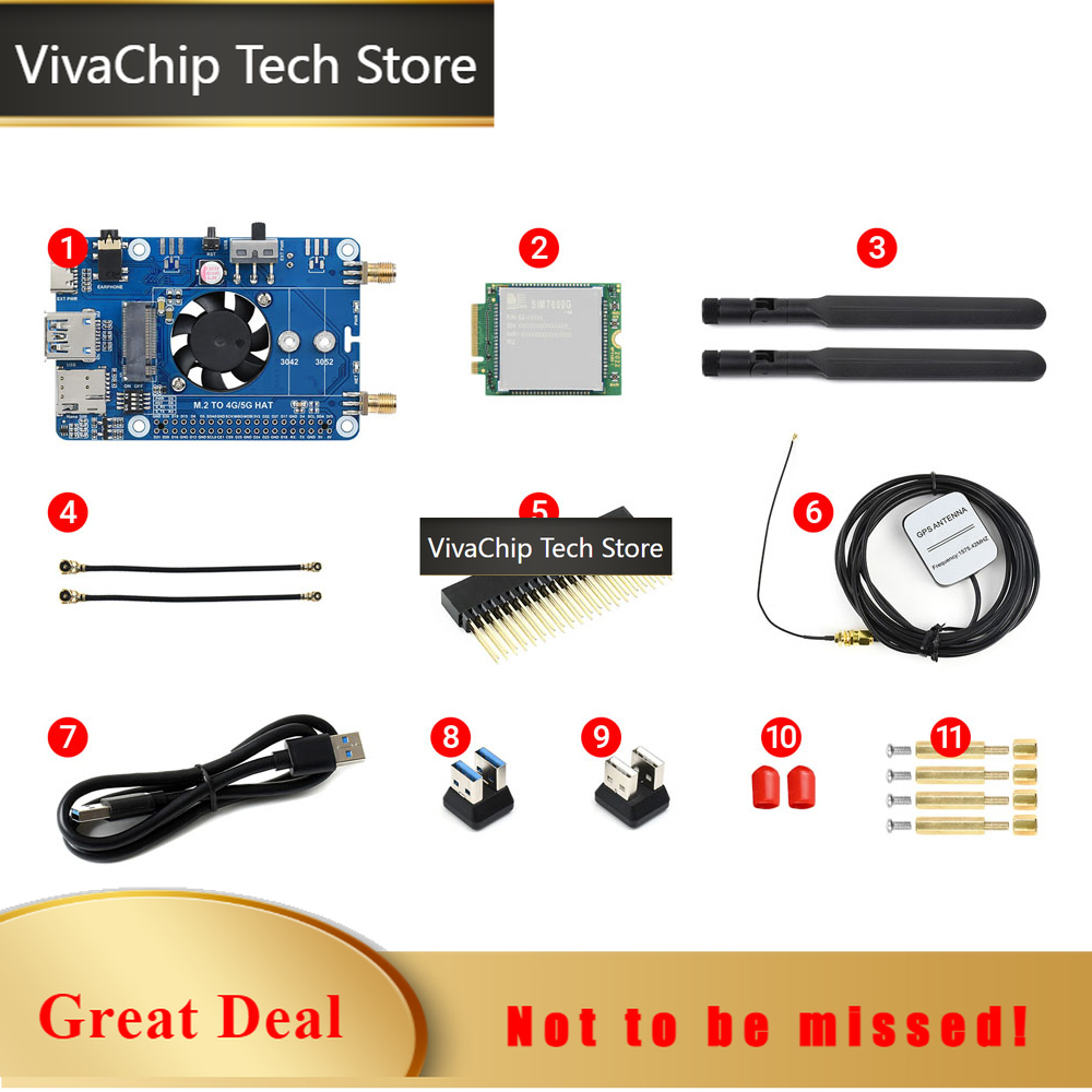 VivaChip Tech4G LTE GPS HAT Co - Raspberry Pi 4 8Gb Ram Kit review and price
